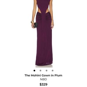 NBD Backless Plum Evening Dress